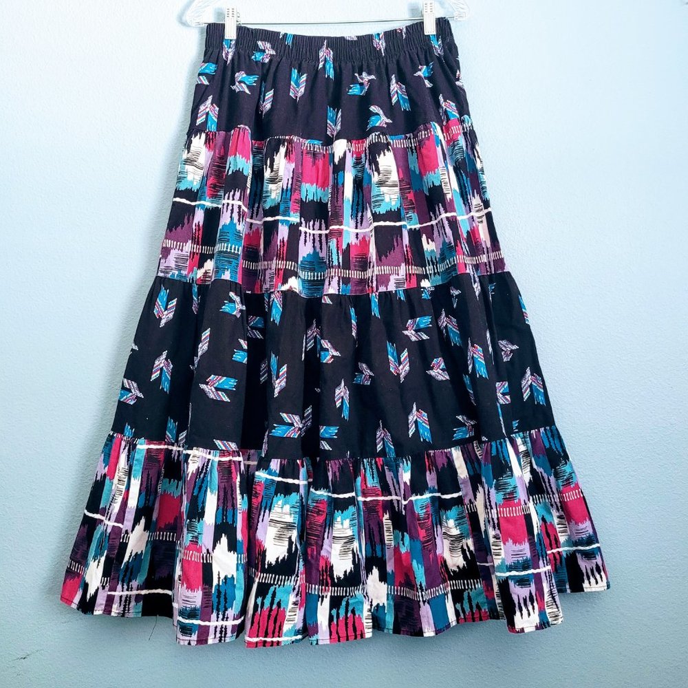 Vintage Ozark Mountain Maxi Skirt Western Style Size L